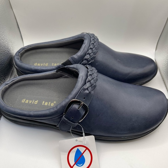 David Tate Women’s NWT Leather Clog Mules Slip On Comfortable Waterproof  8.5 - Picture 2 of 6